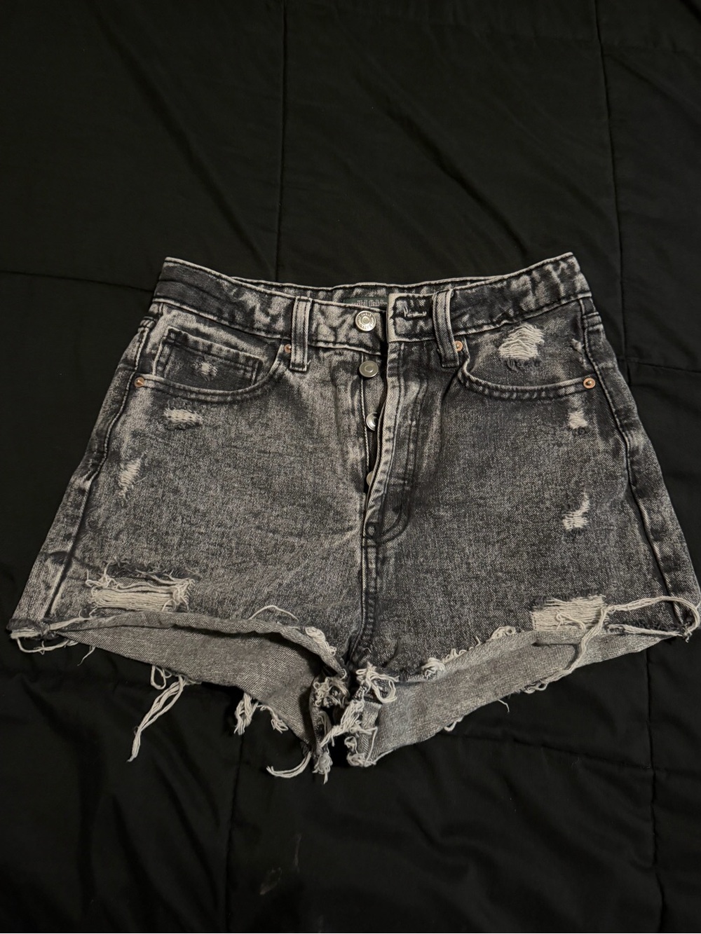 wild fable Distressed Washed Black Denim Jean Shorts